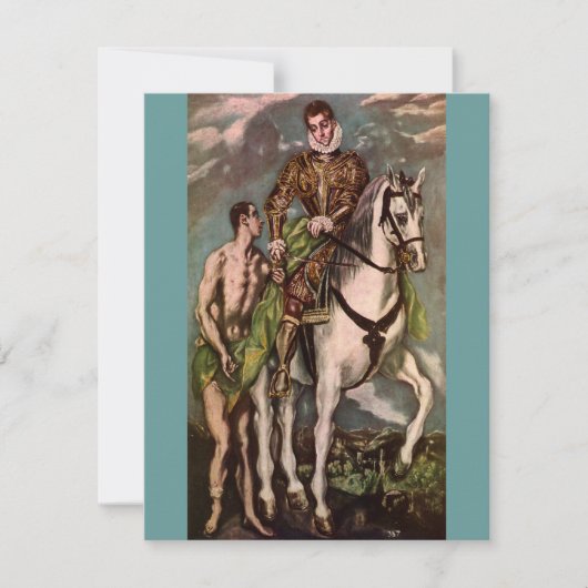 エル・グレコの『聖マルティンと乞食』、1600年頃 招待状 (正面)