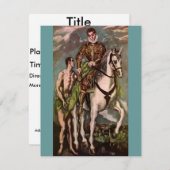 エル・グレコの『聖マルティンと乞食』、1600年頃 招待状 (正面/裏面)