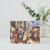 エル・グレコ – キリストは盲人を癒す ポストカード (スタンド正面)