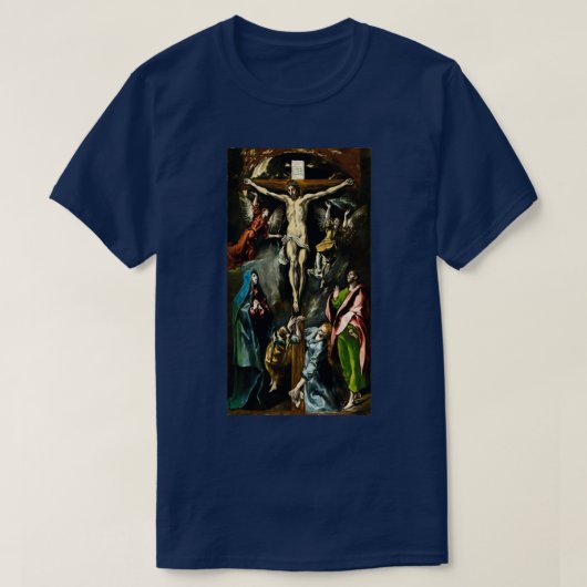 エル・グレコ・ドメニコス・テオトコプロス・クオ十字架 Tシャツ (デザイン正面)