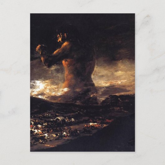 エル・コロッソ(1808-1812)、フランシスコ・デ・ゴヤ。c上の油 ポストカード (正面)