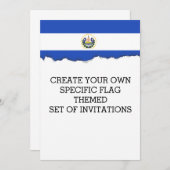 エル・サルバドルの国旗 招待状 (正面/裏面)
