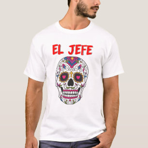 エル・ジェフェ・メキシコボス砂糖スカルの日 Tシャツ