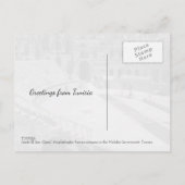 エル・ジェムのローマ時代の闘技場跡、チュニジア ポストカード (裏面)