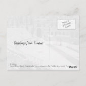 エル・ジェムのローマ時代の闘技場跡、チュニジア ポストカード (裏面)