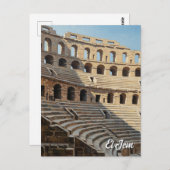 エル・ジェム・アンフィシアター・チュニジア旅行 ポストカード (正面/裏面)