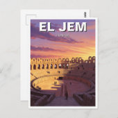 エル・ジェム・アンフィシアター・チュニジア旅行 ポストカード (正面/裏面)