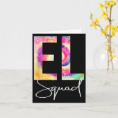 エル スクワッド タイダイ バック トゥ スクール ウィメン アプレシエーション カード (黄色い花)