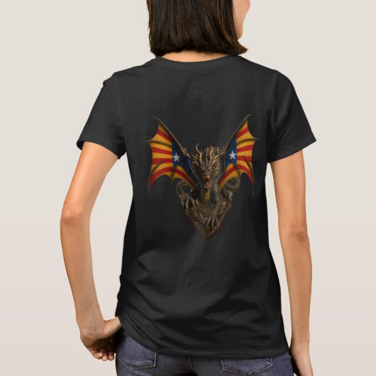 エル・ドラック カタルーニャの旗の翼 Tシャツ (裏面)