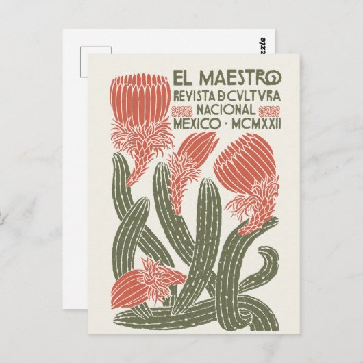 エル・マエストロヴィンテージメキシコ文化誌の表紙 ポストカード (正面/裏面)