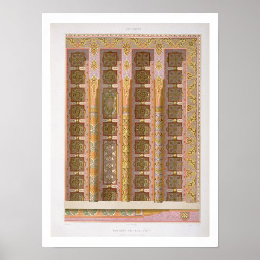 エル・モスクの壮大な天井の詳細- ポスター (正面)