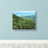 エル・ユンケの沿岸プエルトリコの空中戦 キャンバスプリント (インサイチュ (ウッドフロア))