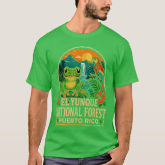 エル・ユンケ国立森林の野生生物プエルトリコの女の子 Tシャツ
