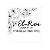 エル=ロイ神のヘブライ語のタイポグラフィ ラバースタンプ (インプリント)