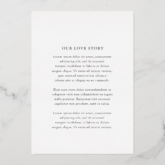 エレインモノグラムエレガントな結婚式の日付を保存 箔招待状 (裏面)