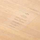 エレインモノグラムエレガントウェディング アクリル招待状 (レイダウン)