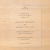 エレインモノグラムエレガントウェディング アクリル招待状 (正面)