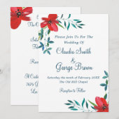 エレエレガントンシンプル結婚式招待状 招待状 (正面/裏面)