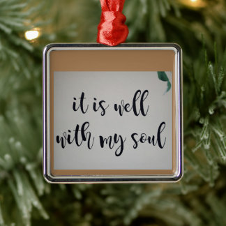 エレガお洒落ンス：メタリックスクエアオーナメント メタルオーナメント