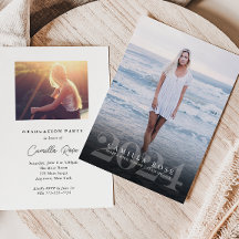 エレガはっきりしたンス2024卒業フォト招待状