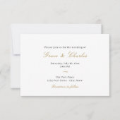 エレガカジュアルントな結婚式 招待状 (正面)