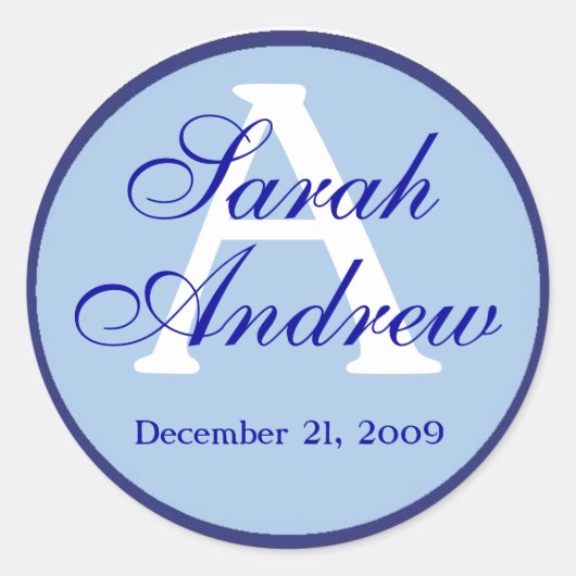 エレガカスタムントウェディングステッカー3 ラウンドシール (正面)