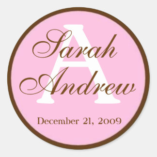 エレガカスタムントウェディングステッカー ラウンドシール
