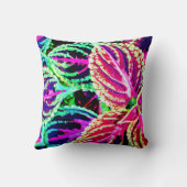 エレガカラフルンス葉パターン クッション (裏面)