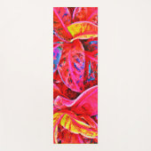 エレガカラフルンス葉パターン ヨガマット (正面)