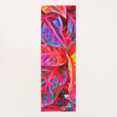 エレガカラフルンス葉パターン ヨガマット (裏面)