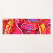 エレガカラフルンス葉パターン ヨガマット (正面(横))