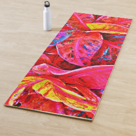 エレガカラフルンス葉パターン ヨガマット