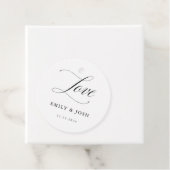 エレガクラシックントな結婚式のための書道愛のラベル フェイバータグ (インサイチュ)