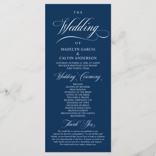 エレガクラシックントウェディング折畳みプログラム プログラム (正面)