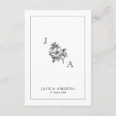 エレガクラシックントウェディング招待状エンクロージャカード エンクロージャーカード (裏面)