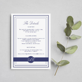 エレガクラシックントウェディング詳細ゲスト情報 エンクロージャーカード