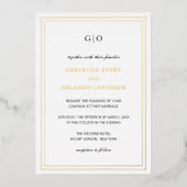 エレガクラシックントウェディング 箔招待状 (正面)