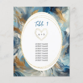 エレガコンテンポラリーンス：ブルーホワイト金ゴールドゲストリスト