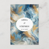 エレガコンテンポラリーンス：ブルーホワイト金ゴールド詳細 エンクロージャーカード (裏面)