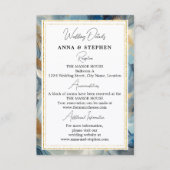 エレガコンテンポラリーンス：ブルーホワイト金ゴールド詳細 エンクロージャーカード (正面)