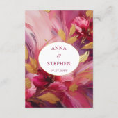 エレガコンテンポラリーンス：明るい赤紫色ピンク金ゴールド エンクロージャーカード (裏面)