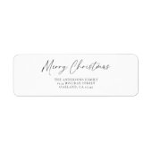 エレガシンプルンスクリプトメリークリスマスタイポグラフィ ラベル (正面)