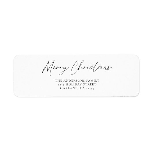エレガシンプルンスクリプトメリークリスマスタイポグラフィ ラベル (正面)