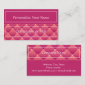 エレガシンプルンスプロフェッショナルピンクタフトダイヤモンド 名刺 (正面/裏面)