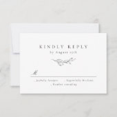 エレガシンプルンス植物性結婚植物 出欠カード (正面)