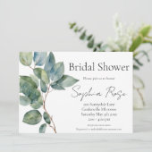 エレガシンプルンス植物緑ブライダルシャワー 招待状 (スタンド正面)