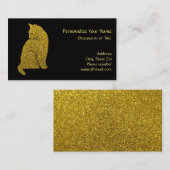 エレガシンプルンス金ゴールドキャット 名刺 (正面/裏面)