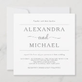 エレガシンプルンス|グレミニマルーとホワ結婚イト 招待状 (正面)