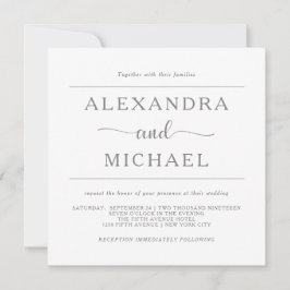 エレガシンプルンス|グレミニマルーとホワ結婚イト 招待状