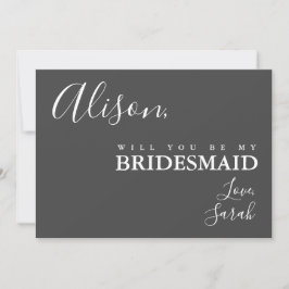 エレガシンプルンスBe My Bridesmaid Proposal Card 招待状